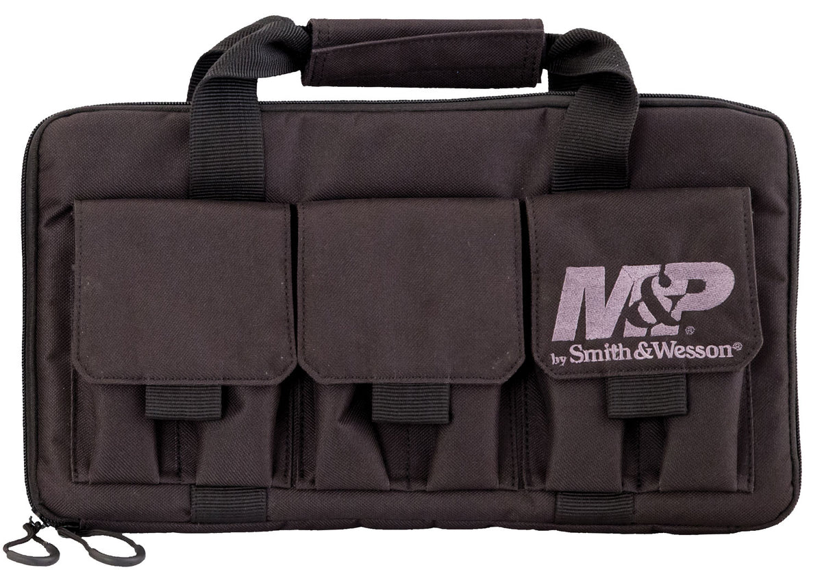M&P Accessories 110029 Pro Tac Black Nylon Case for 2 Handguns with Oversized Zippers