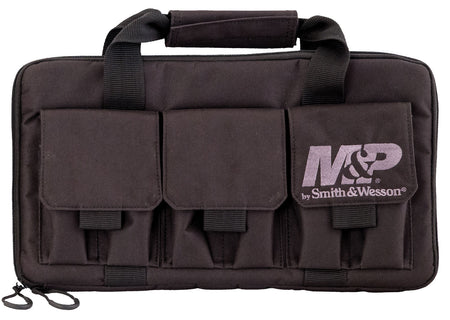 M&P Accessories 110029 Pro Tac Black Nylon Case for 2 Handguns with Oversized Zippers