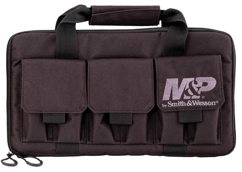 M&P Accessories 110029 Pro Tac Black Nylon Case for 2 Handguns with Oversized Zippers