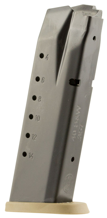 S&W M&P 40S&W 15-Round Blued Steel Magazine Brown Floor Plate 3007346
