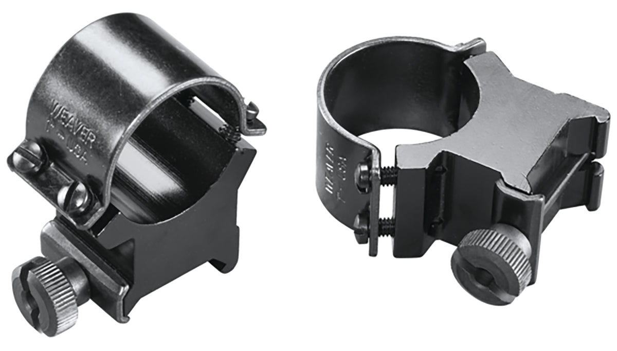 Weaver 49162 Sure Grip Quick Detach Rings Black 1" Extra High