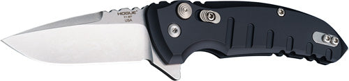 Hogue X1 Microflip Folding Knife 2.75" Drop Point Matte Black Aluminum