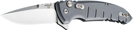 Hogue X1 Microflip Folding Knife 2.75" Drop Point Matte Grey Aluminum