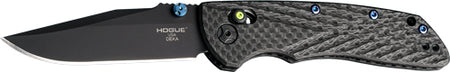 Hogue Deka 3.25" Able Lock Clip Point Blade Carbon Fiber Green Knife