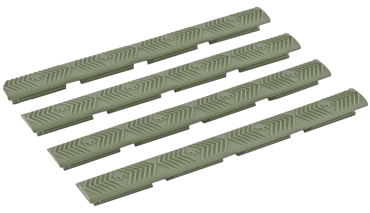 Ergo WedgeLok 4332OD M-LOK Rail Slot Covers OD Green Low Profile Rubber Non-Slip 4 Pack
