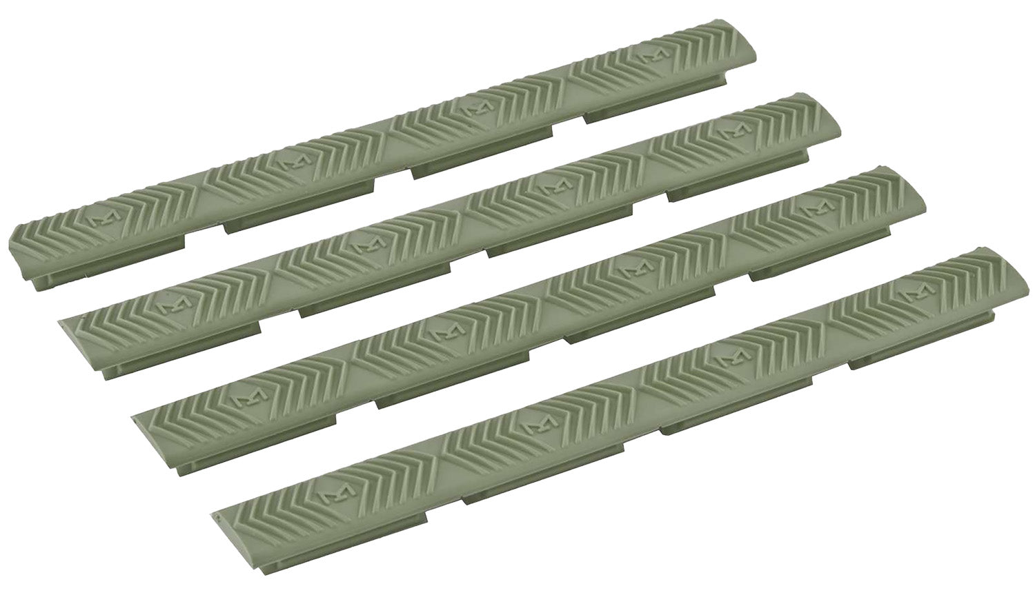 Ergo WedgeLok 4332OD M-LOK Rail Slot Covers OD Green Low Profile Rubber Non-Slip 4 Pack