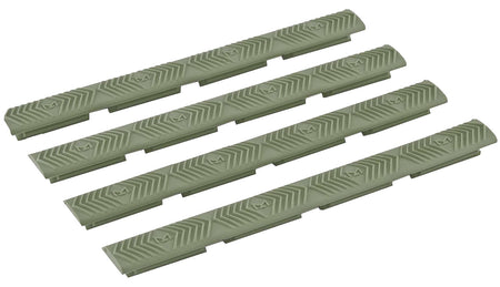 Ergo WedgeLok 4332OD M-LOK Rail Slot Covers OD Green Low Profile Rubber Non-Slip 4 Pack