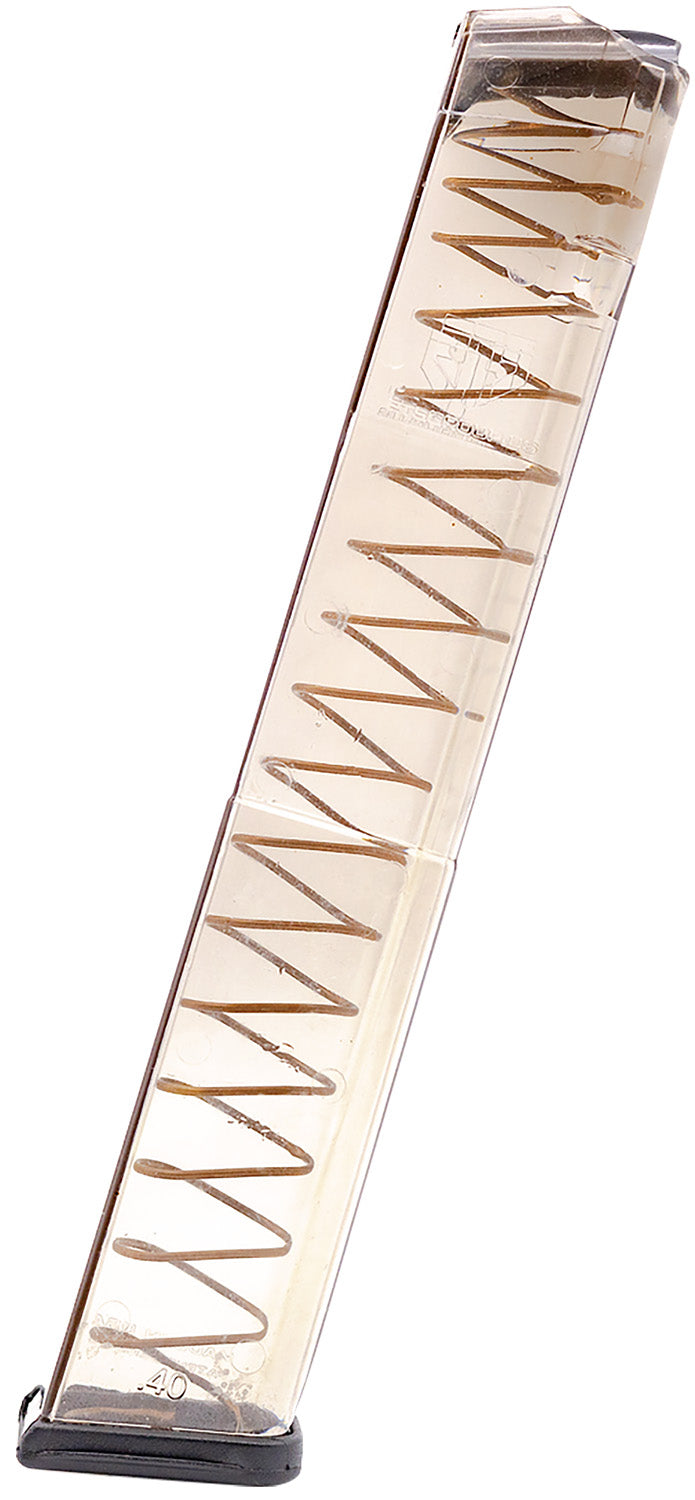 ETS GLK22210 30-Round Extended .40 S&W Magazine for Glock 22/23/24/27/35 Gen1-4 Translucent