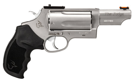 Taurus Judge T.O.R.O. Compact 45 Colt/.410 5rd Revolver, 3" Matte Stainless Steel Barrel, Black Rubber Grip, Optics Ready