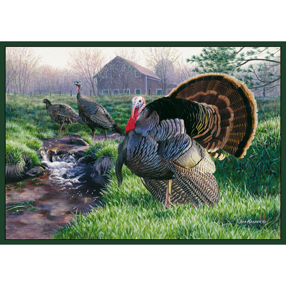 Custom Printed Rug Wild Turkey Boss Gobbler 37" x 52"
