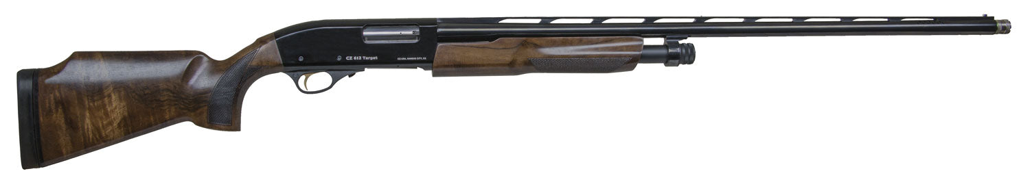 CZ-USA 06578 CZ 612 Target 12 Gauge 32" 4+1 3" Polished Blued Rec/Barrel Gloss Oil Turkish Walnut Monte Carlo Stock Right Hand (Full Size) Includes 3 Extended Chokes