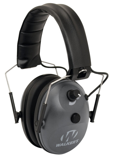 Walker's GWPWLK1MEM Electronic Hearing Muff 24 dB Single Microphone Gray/Black Polymer