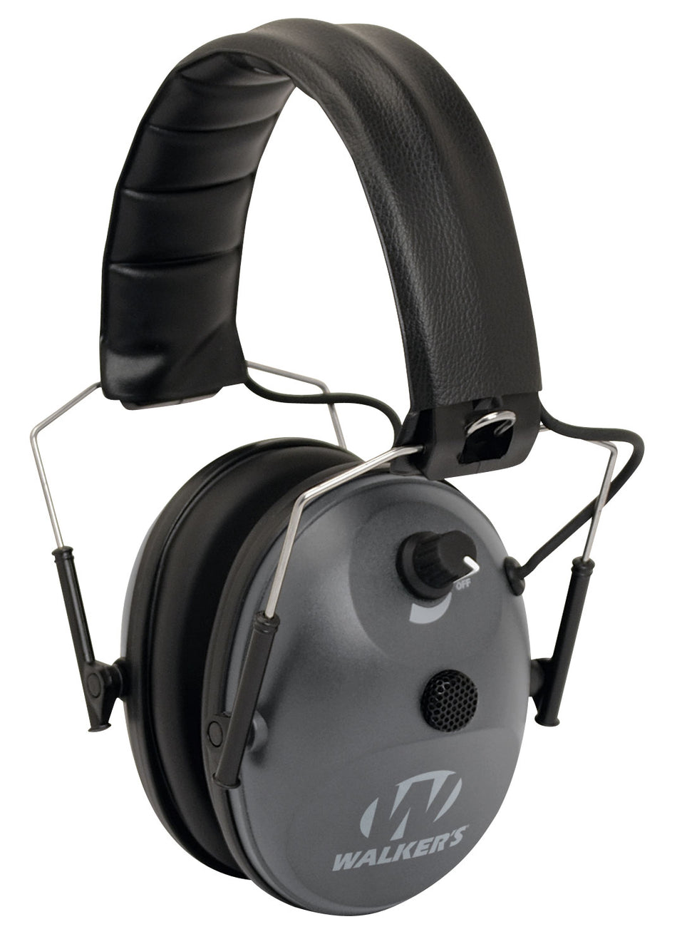 Walker's GWPWLK1MEM Electronic Hearing Muff 24 dB Single Microphone Gray/Black Polymer
