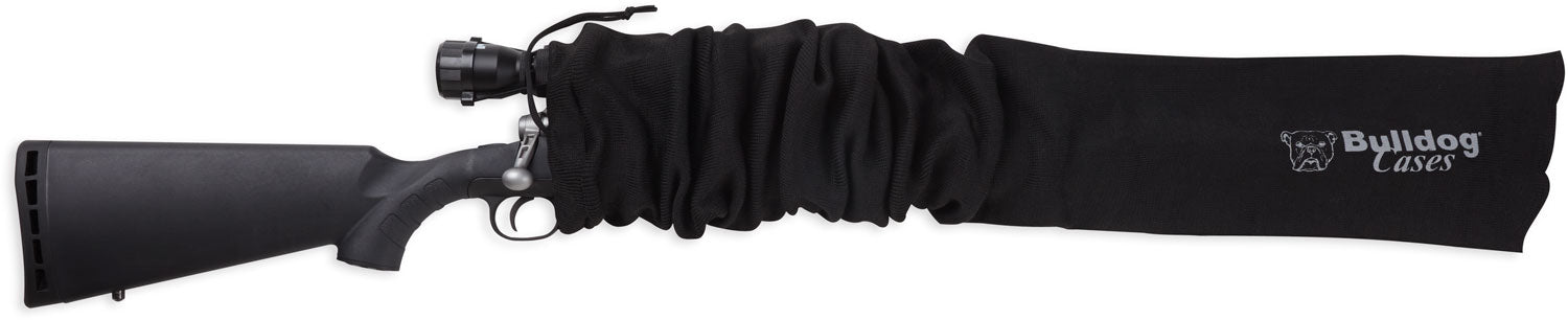 Bulldog BD152 Scoped Rifle Gun Sock 52" Black Moisture-Resistant with Silicone Treatment