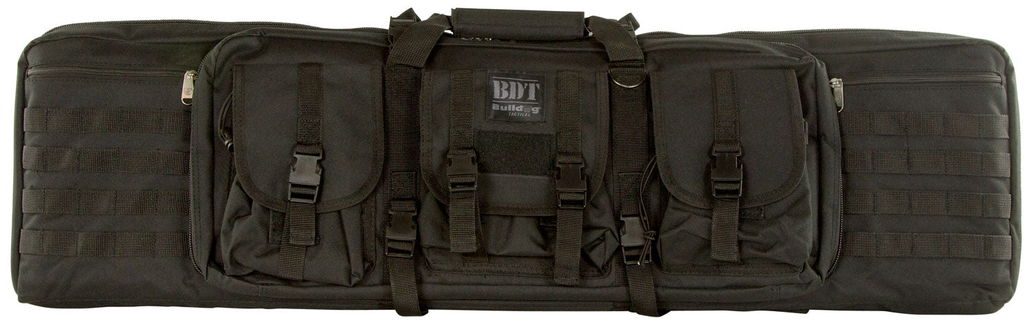 Bulldog BDT4037B BDT Tactical Single 37" Black Nylon Rifle Case with Padded Backstraps and Lockable Zippers