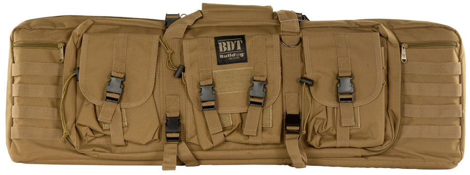 Bulldog BDT4037T BDT Tactical Single Tan Nylon Rifle Case with Accessory Pockets