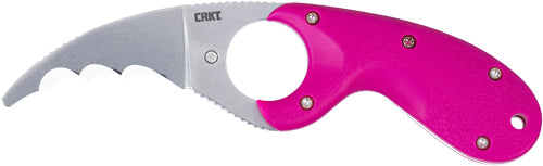 CRKT BEAR CLAW 2.39" PINK W/ VEFF SERRATIONS BELT CLIP