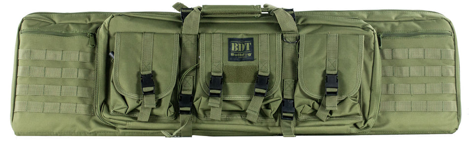 Bulldog BDT4043G BDT Tactical Single 43" Green Nylon Rifle Case with Accessory Pockets