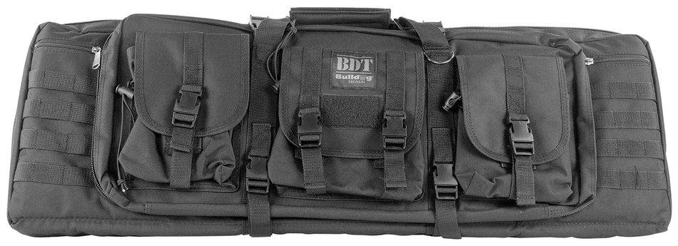 Bulldog BDT6037B BDT Tactical Double Black Nylon Rifle Case for 2 Rifles with Padded Backstraps