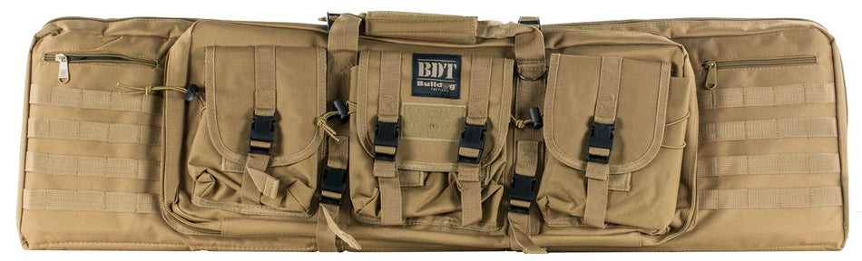 Bulldog BDT6043T BDT Tactical Double 43" Tan Nylon Rifle Case with Padded Backstraps and Padded Divider