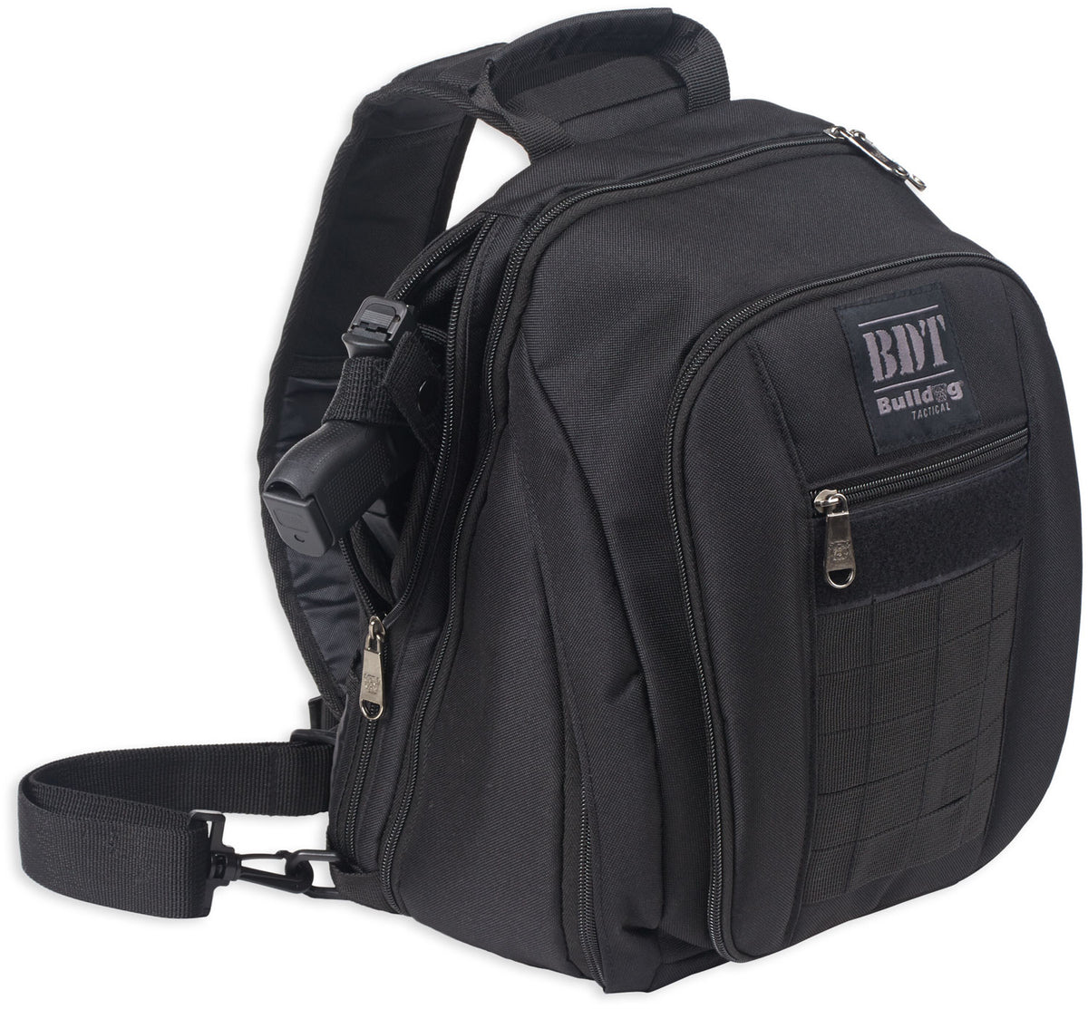 Bulldog BDT Tactical Small Sling Pack Black Nylon w/ Holster