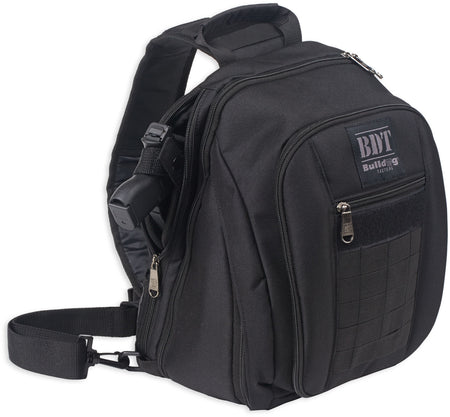 Bulldog BDT Tactical Small Sling Pack Black Nylon w/ Holster