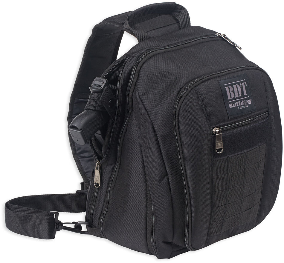 Bulldog BDT Tactical Small Sling Pack Black Nylon w/ Holster