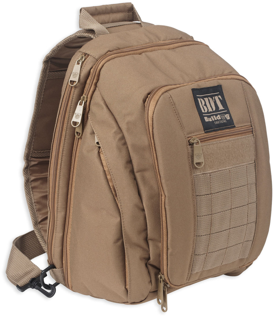 Bulldog BDT Tactical Small Sling Pack Tan Nylon w/ Holster