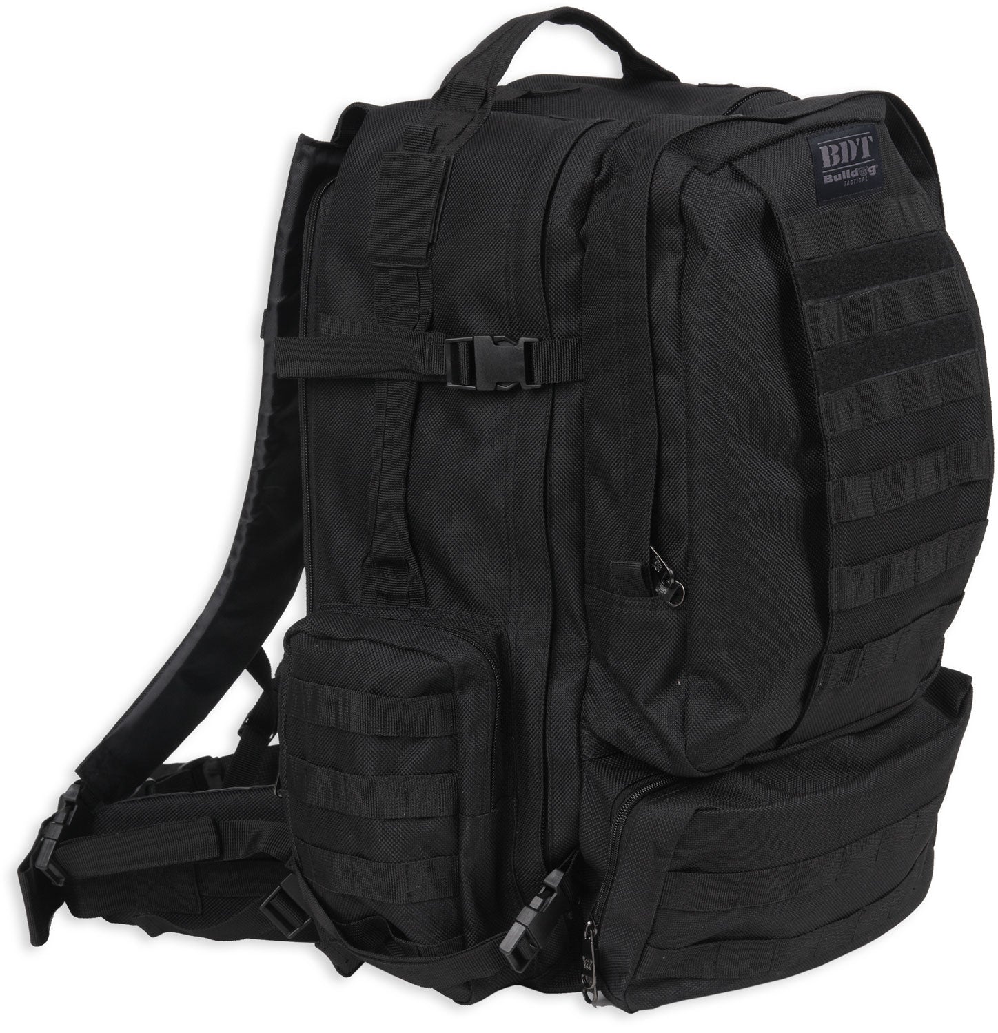 Bulldog BDT Large Tactical Backpack Black Three Main Compartments