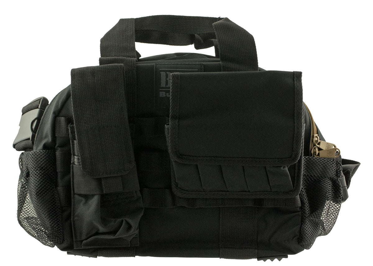 Bulldog BDT940B BDT Tactical Black Range Bag with MOLLE AR Mag Pouches and Rigid Bottom
