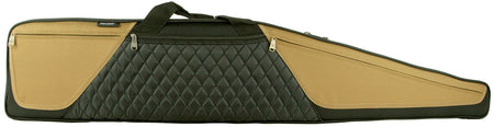 Bulldog BD365 Elite Shotgun Case 52" Black with Tan Nylon, Impact-Resistant Padding and 3 Zippered Pockets