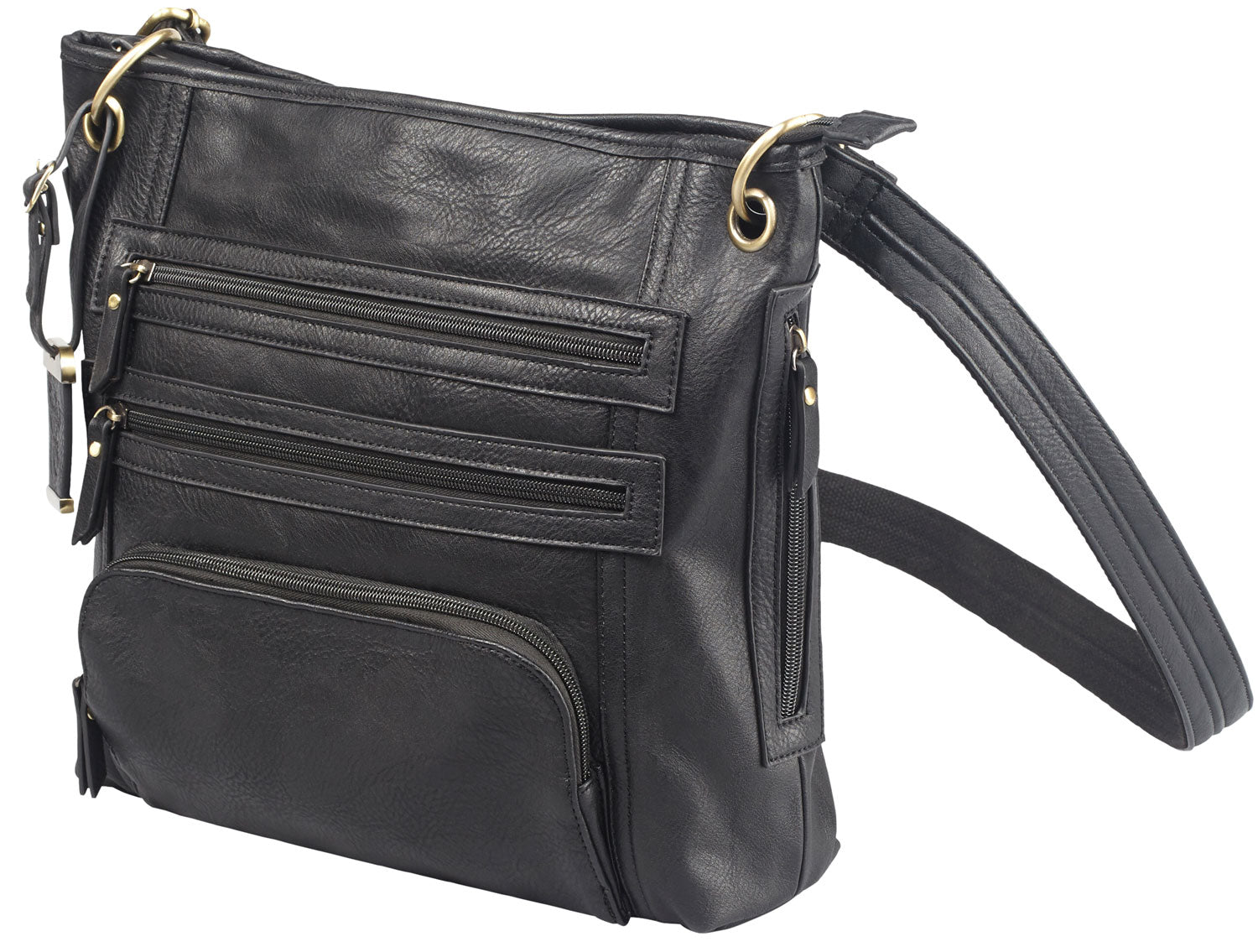 Bulldog BDP038 Black Leather Cross Body Purse with Holster for Small Pistols and Revolvers Ambidextrous