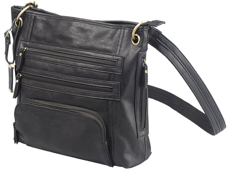 Bulldog BDP038 Black Leather Cross Body Purse with Holster for Small Pistols and Revolvers Ambidextrous