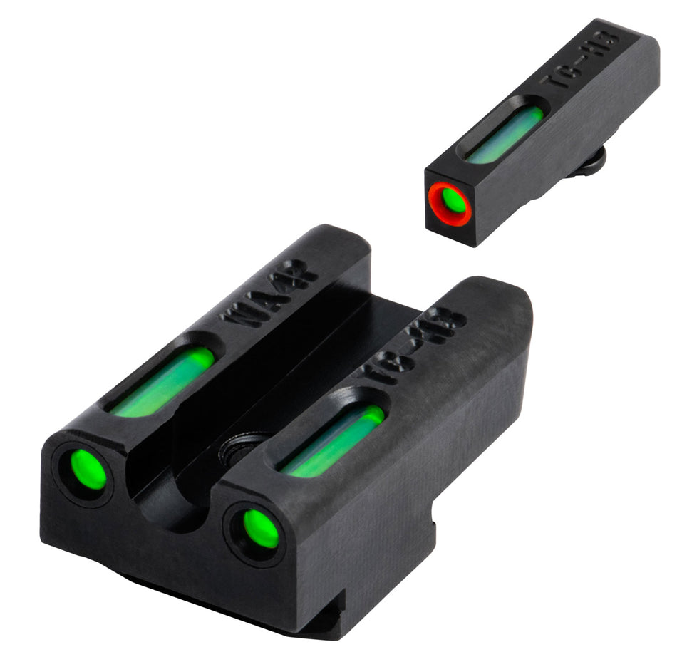 TruGlo TFX Pro TG13WA4PC Tritium Fiber Optic Front & Rear Sights with Orange Outline