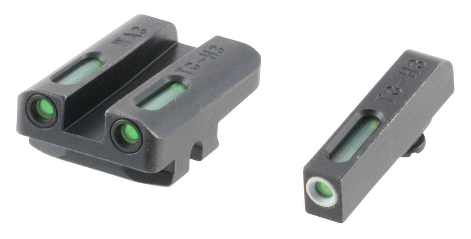 TruGlo TFX TG13WA3A Tritium & Fiber Optic Day/Night Iron Sights with White Outline