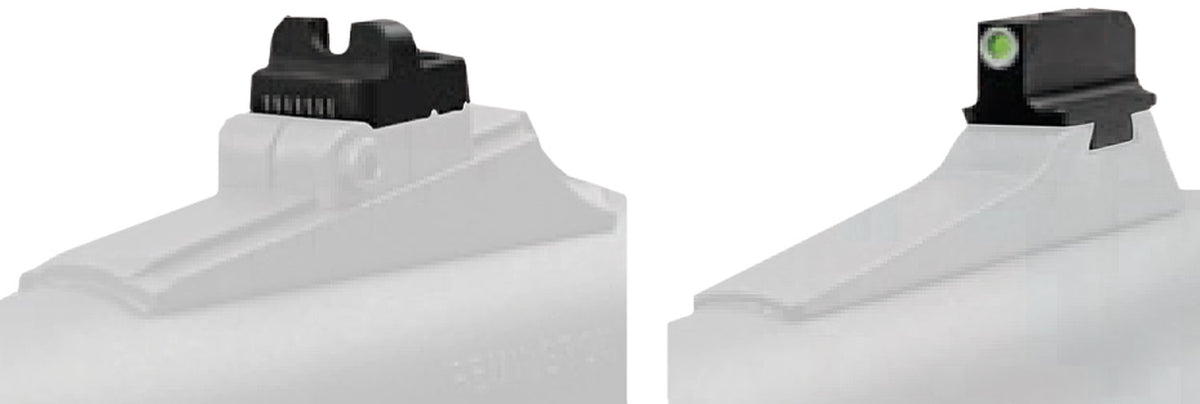TruGlo Tritium Pro Pistol Night Sight Set Green/White Outline Front Green Rear TG231F1W