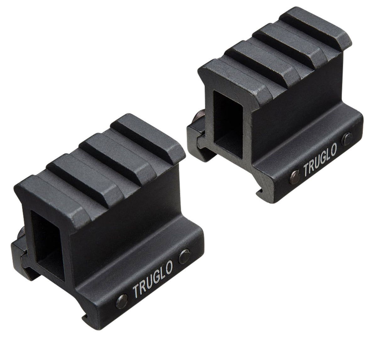 TruGlo Picatinny Riser Mount Set Anodized Matte Black TG8992B