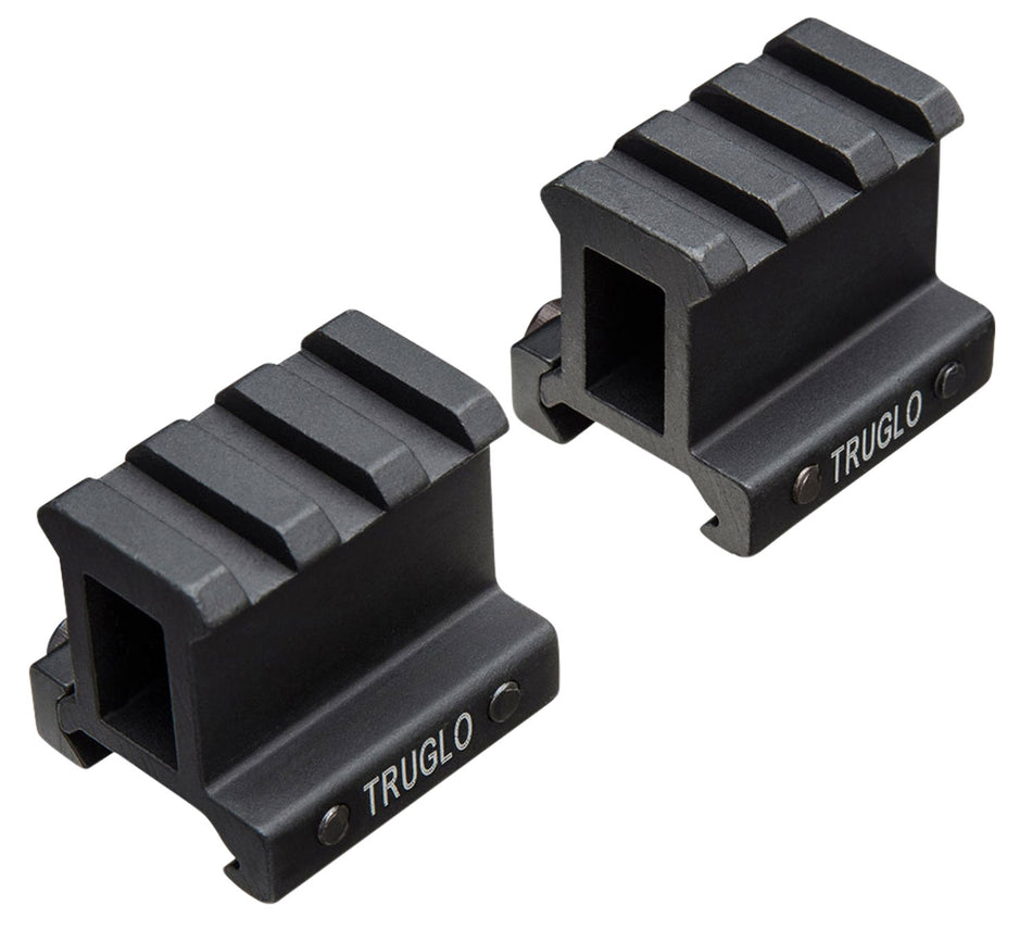 TruGlo Picatinny Riser Mount Set Anodized Matte Black TG8992B