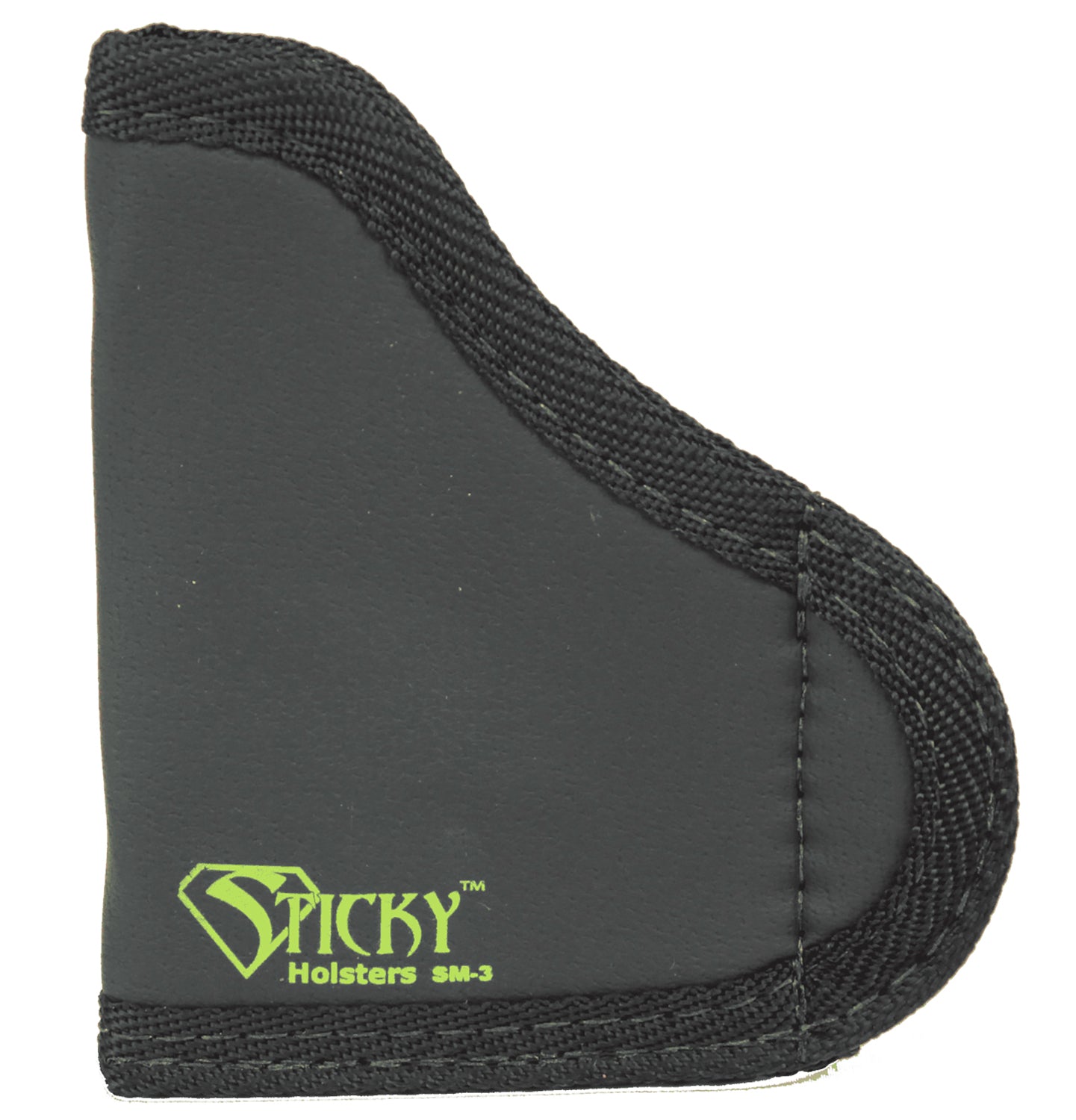Sticky Holsters SM3 IWB Holster Size 3 Black/Green Latex Free Rubber Fits .380 Pocket Pistol with Laser Up To 2.75" Ambidextrous