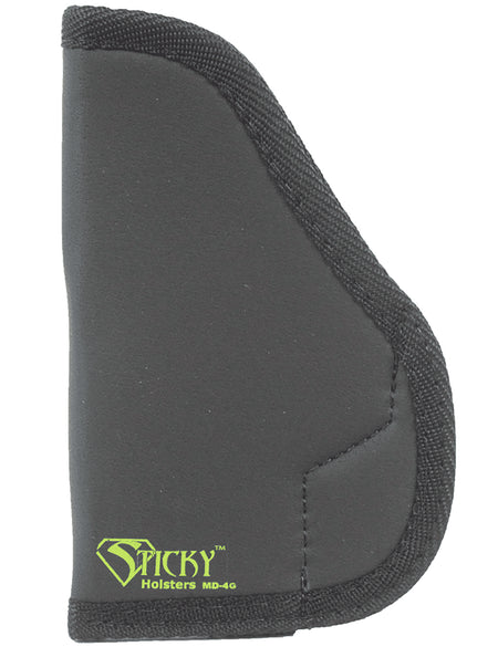 Sticky Holsters MD4GEN1 IWB Holster Black/Green Latex Free Rubber Fits Glock 26/27 Subcompact Ambidextrous