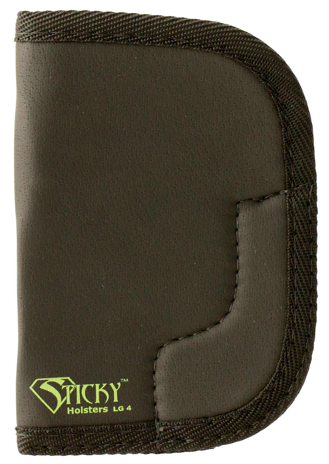 Sticky Holsters LG4 Latex Free Rubber Holster Fits Large Revolvers up to 3 Inch Ambidextrous Black Green