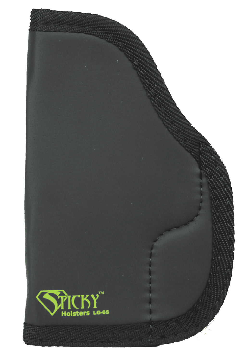 Sticky Holsters LG6S Black Green Latex Free Rubber Holster Fits Compact Medium Auto Pistols Ambidextrous