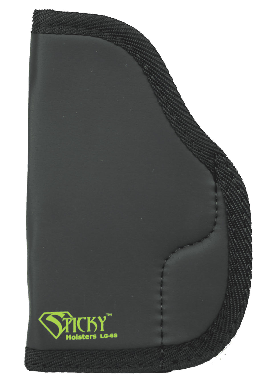 Sticky Holsters LG6S Black Green Latex Free Rubber Holster Fits Compact Medium Auto Pistols Ambidextrous