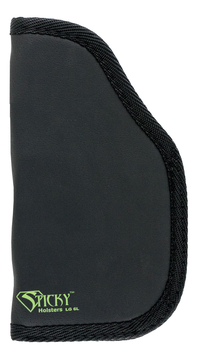 Sticky Holsters LG6LMODLS Black Green Latex Free Rubber Holster 4 to 5 Inch Large Auto with Laser Ambidextrous