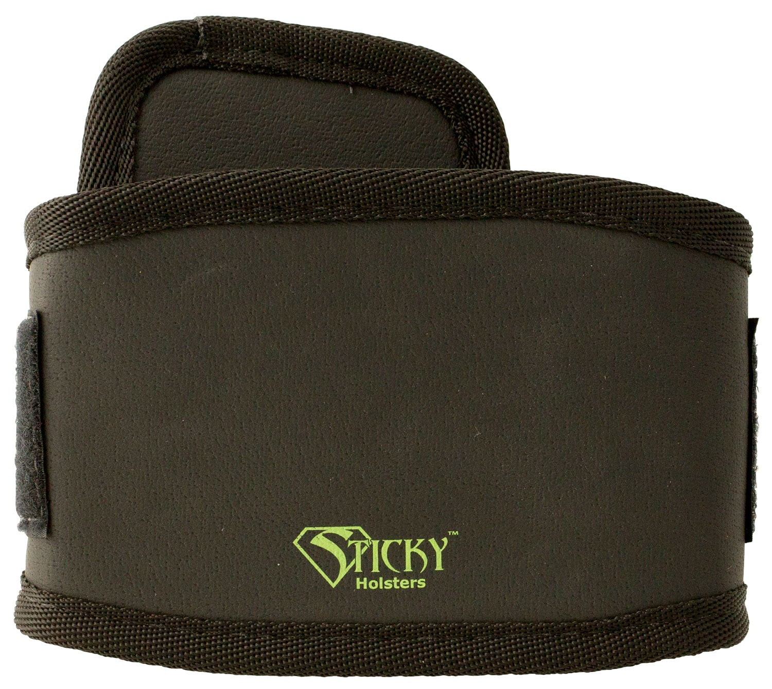 Sticky Holsters AnkleBiter Modular Ankle Wrap Holster System Latex Free Rubber Black with Green Logo