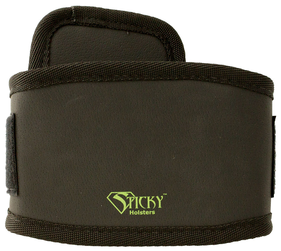 Sticky Holsters AnkleBiter Modular Ankle Wrap Holster System Latex Free Rubber Black with Green Logo