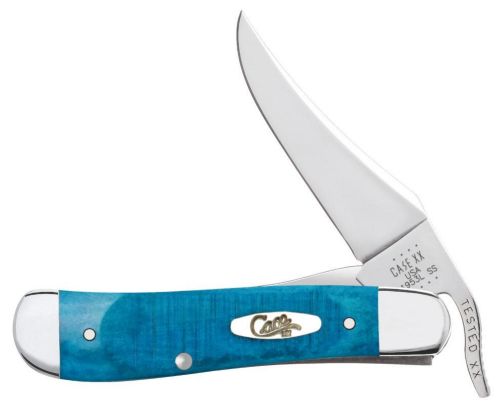 Case Caribbean Blue Bone Jig Russlock Pocket Knife