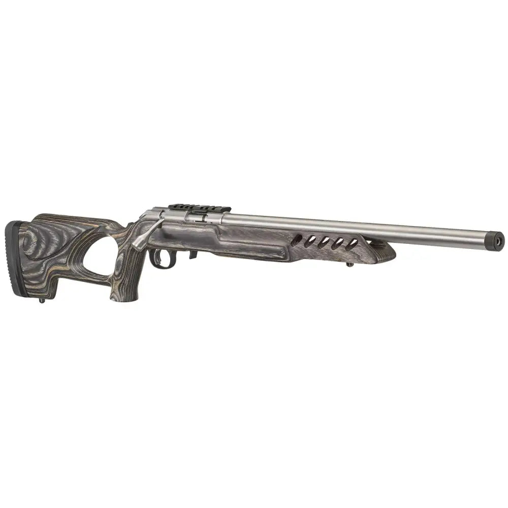 Ruger American Rimfire Target 22 LR Stainless Rifle, Black Laminate Threaded Stock, 18"