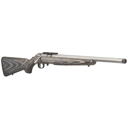 Ruger American Rimfire Target 22 WMR Stainless Rifle, Black Laminate Stock, 18"
