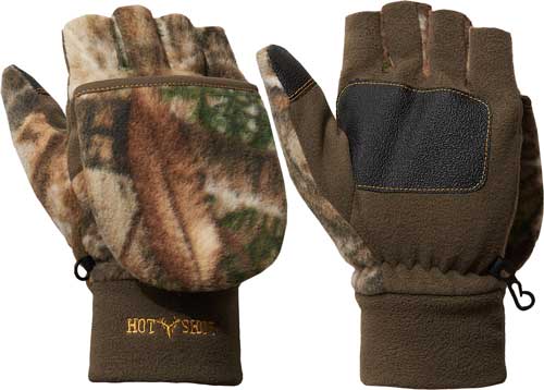 Hot Shot HF2 Bulls-Eye Insulated Fleece Pop-Top Mitten RT-Edge LG
